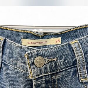 Levi's Blue Baggy Jeans with Yellow Stitching